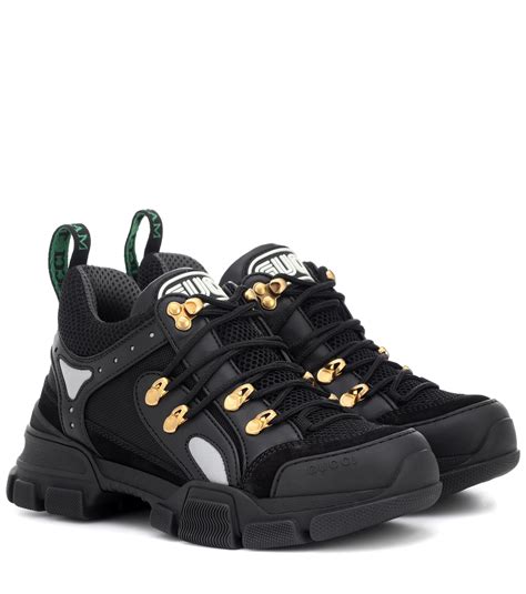 gucci men's black leather flashtrek sneaker|flashtrek gucci sneakers with swimsuit.